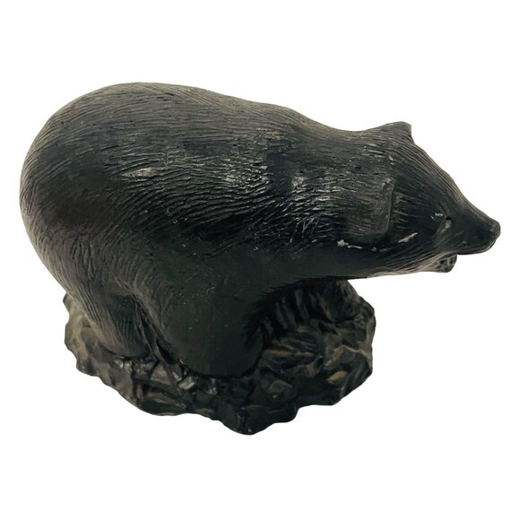 A Wolf Original Hand Made In Canada Bear Sculpture 4 1/2" x 3 1/2" - Picture 3 of 8